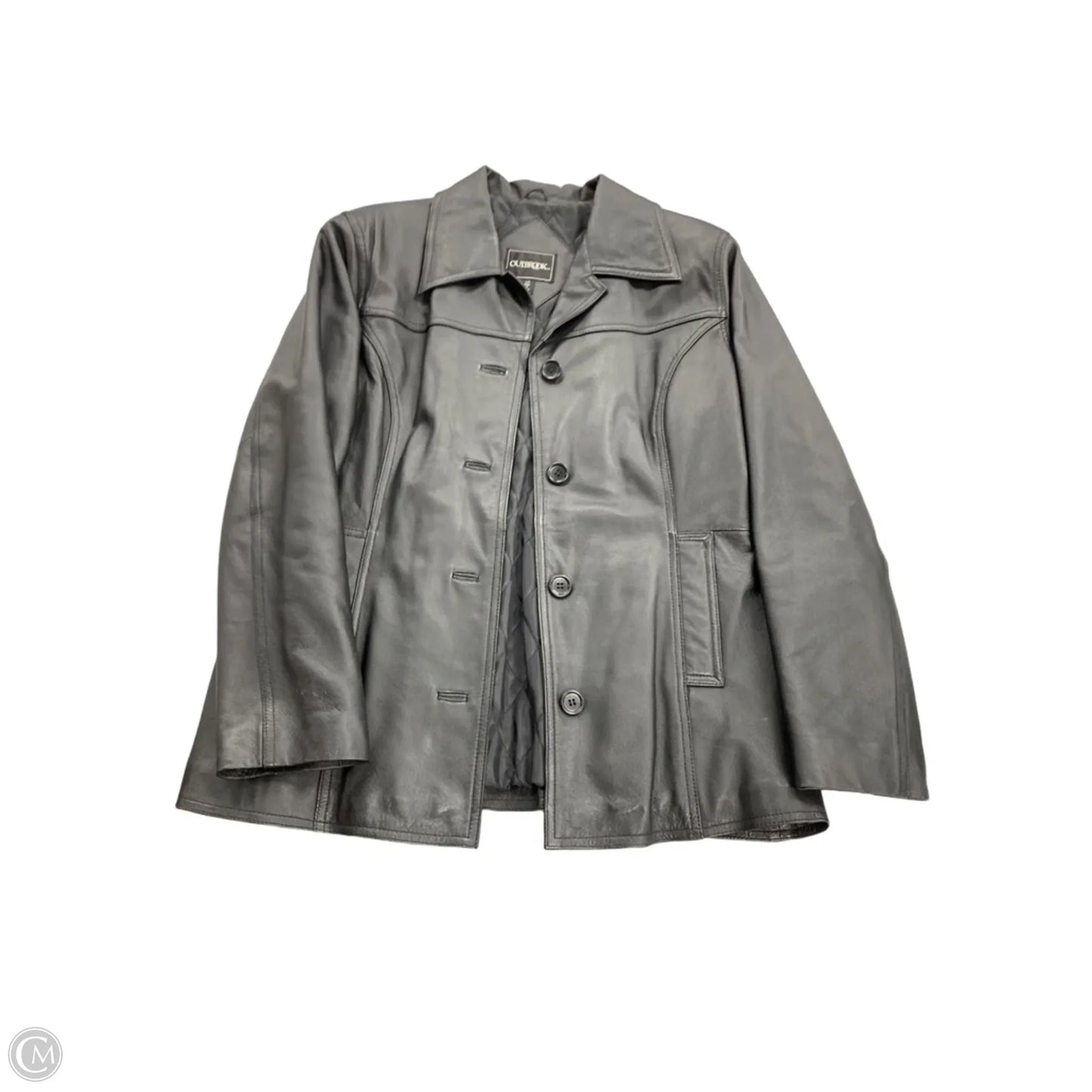 Jacket Leather By Cmc In Black, Size: L