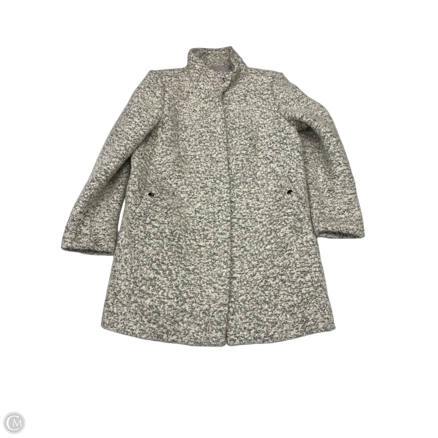 Coat Wool By Loft In Grey & White, Size: Mp