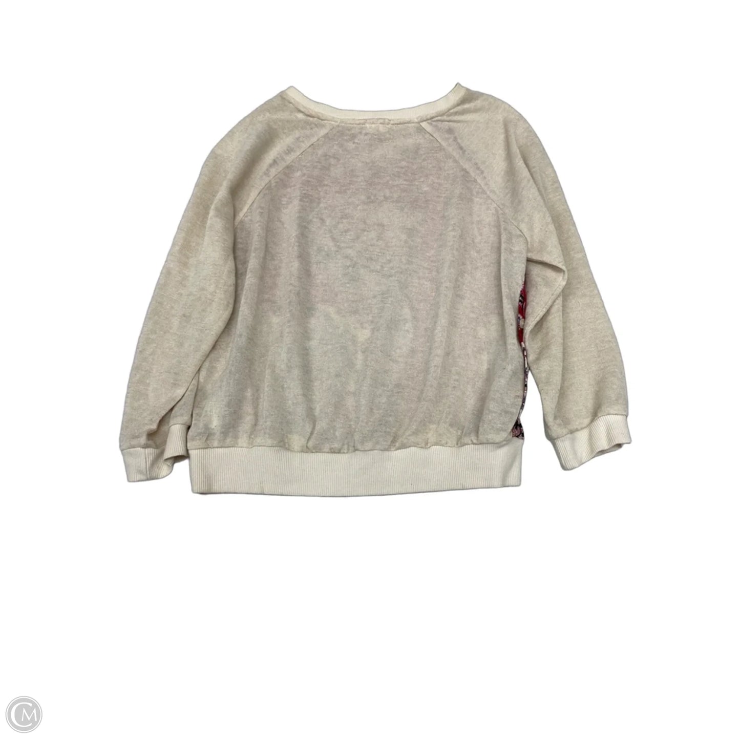 Top Long Sleeve By Tiny In Cream & Red, Size: M