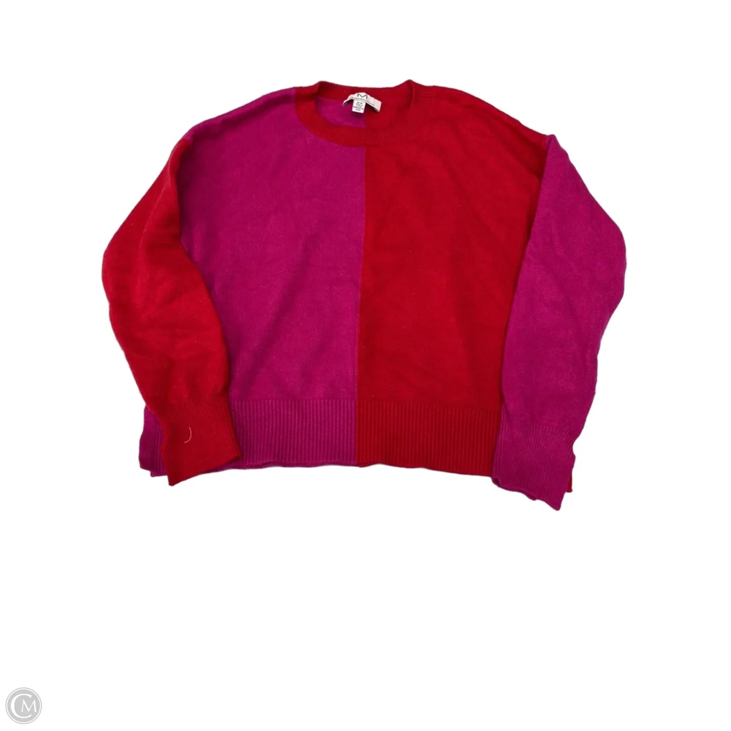 Sweater By Magaschoni In Pink & Red, Size: M