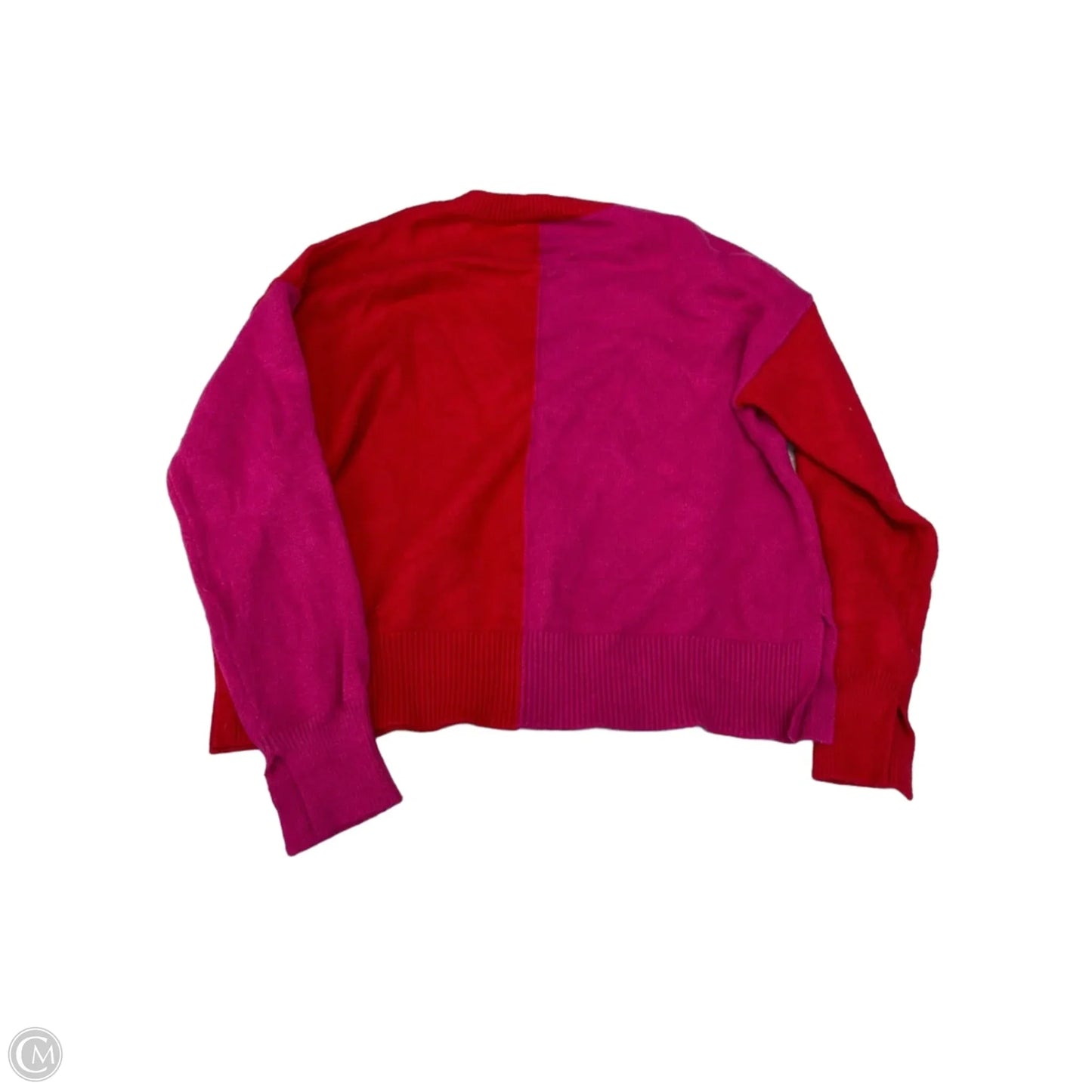 Sweater By Magaschoni In Pink & Red, Size: M