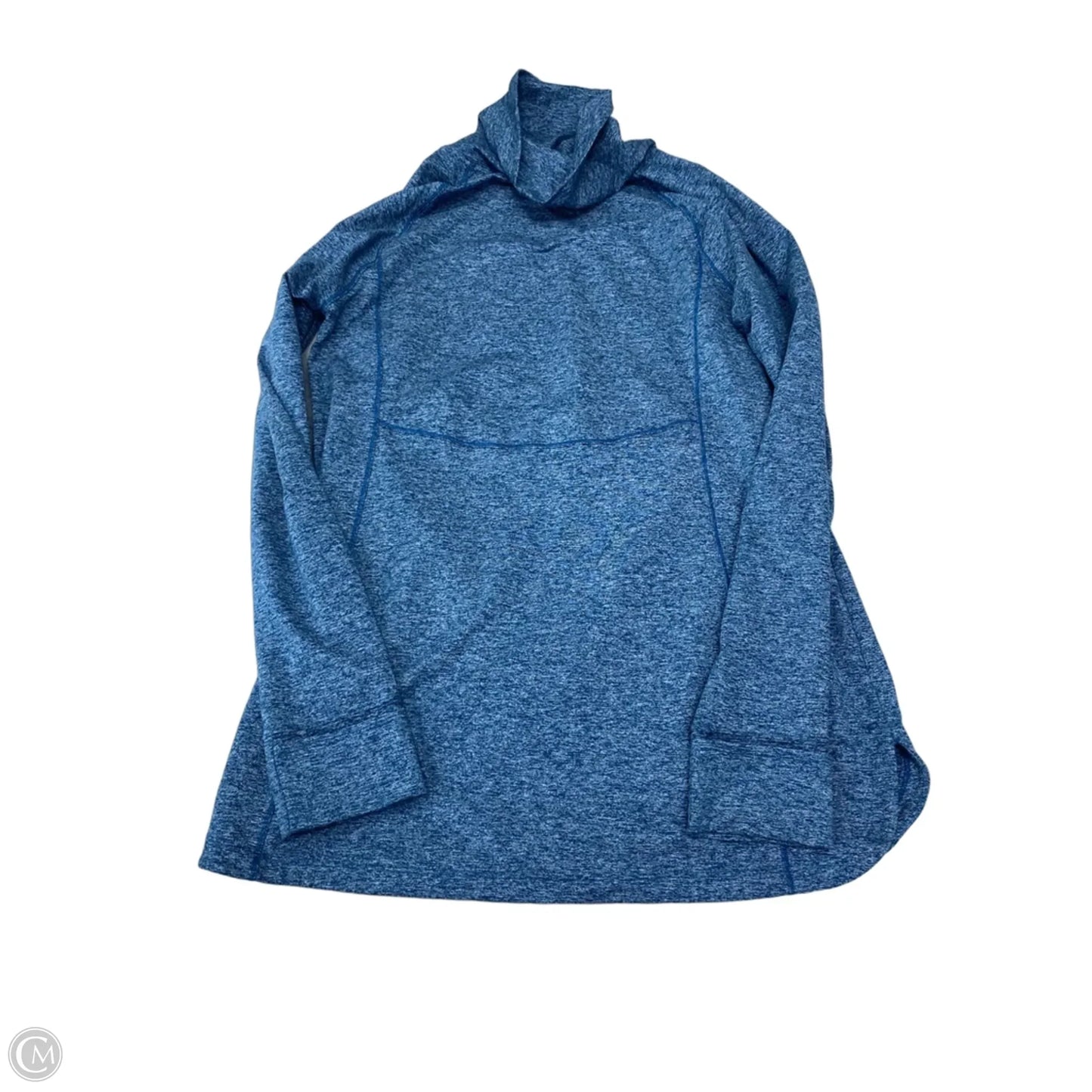Athletic Top Long Sleeve Collar By Duluth Trading In Blue, Size: L