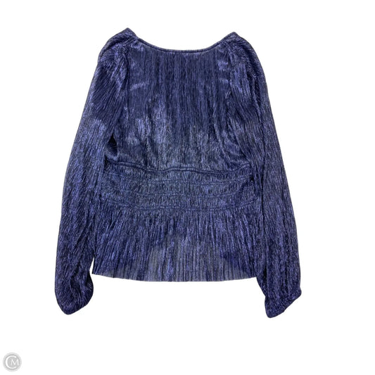 Top Long Sleeve By White House Black Market In Blue, Size: L