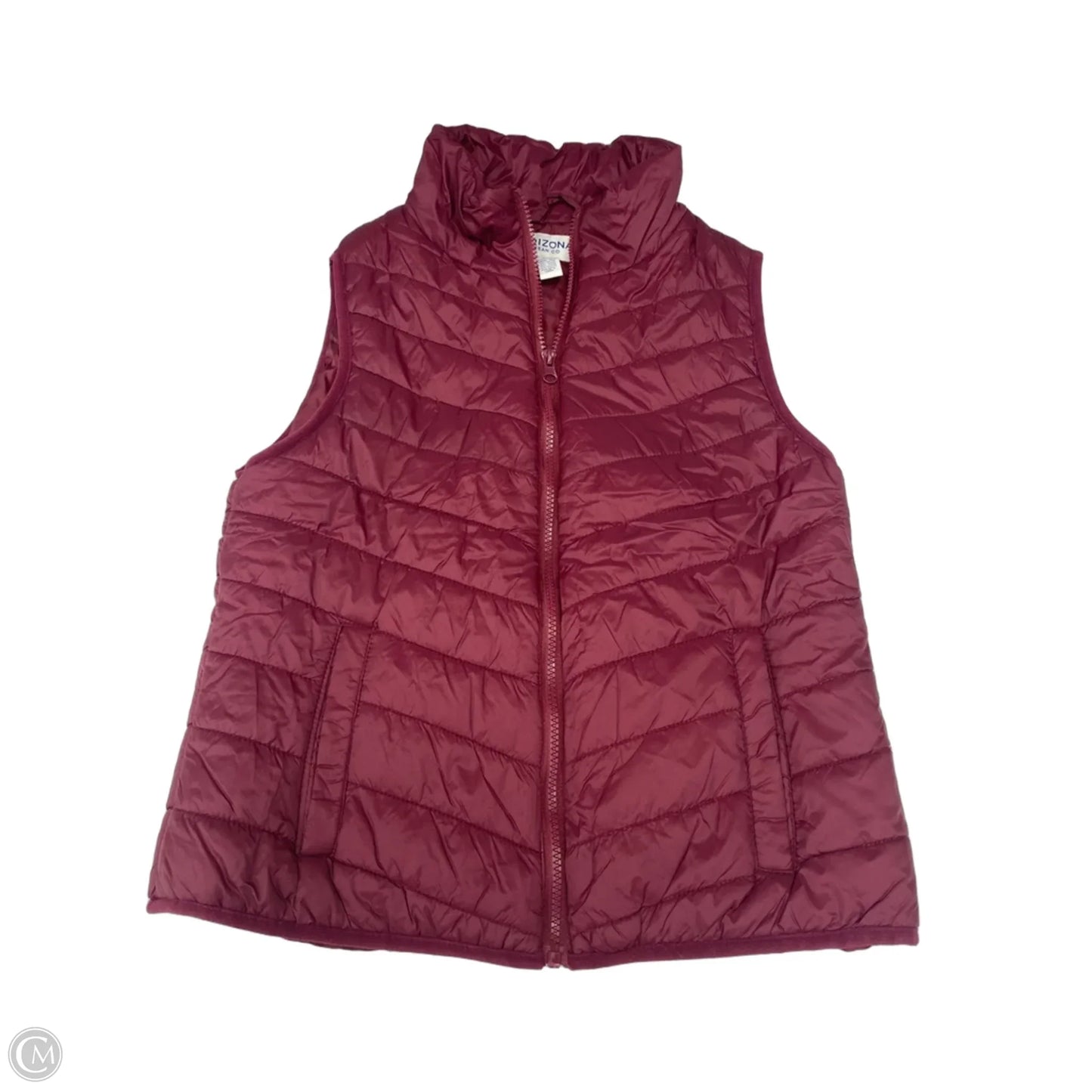Vest Puffer & Quilted By Arizona In Maroon, Size: M