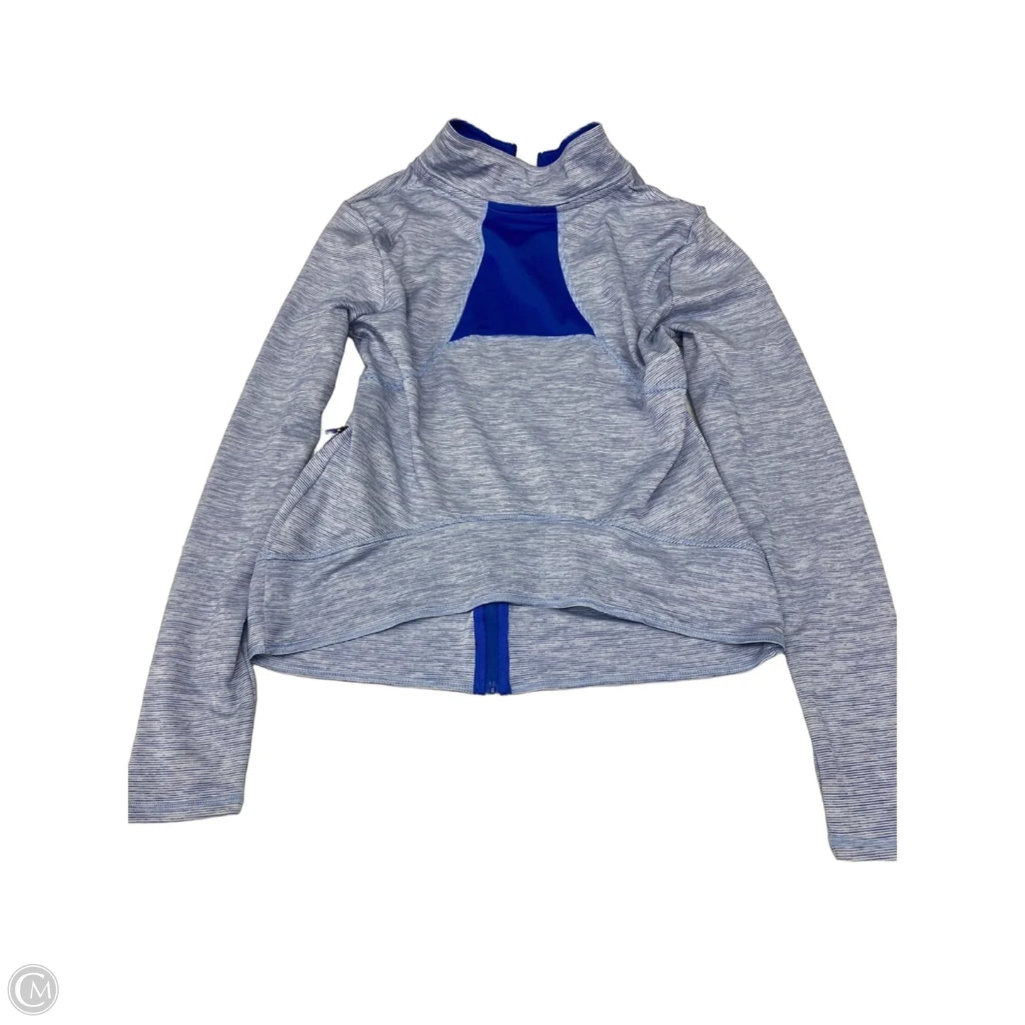 Athletic Jacket By Champion In Blue & White, Size: S