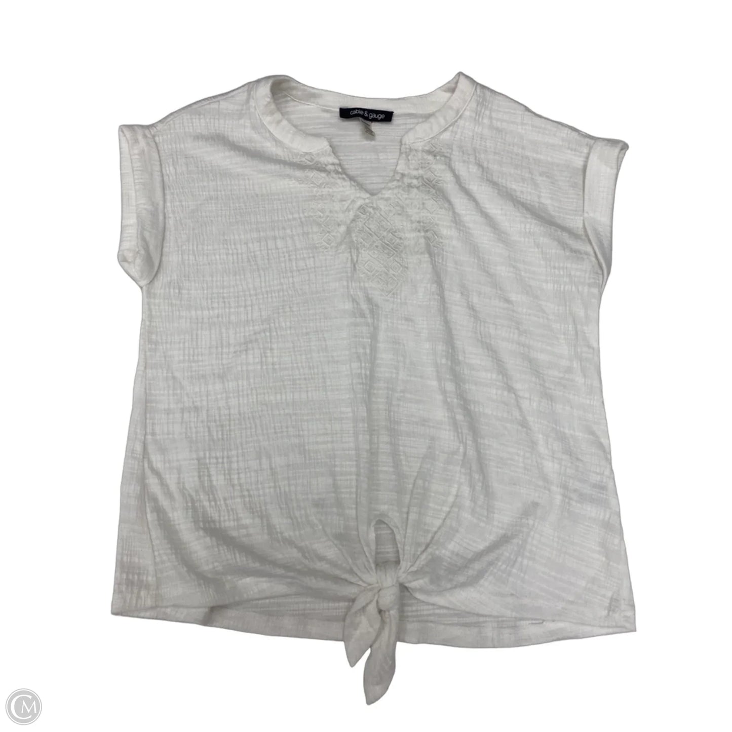 Top Short Sleeve By Cable And Gauge In White, Size: Xs