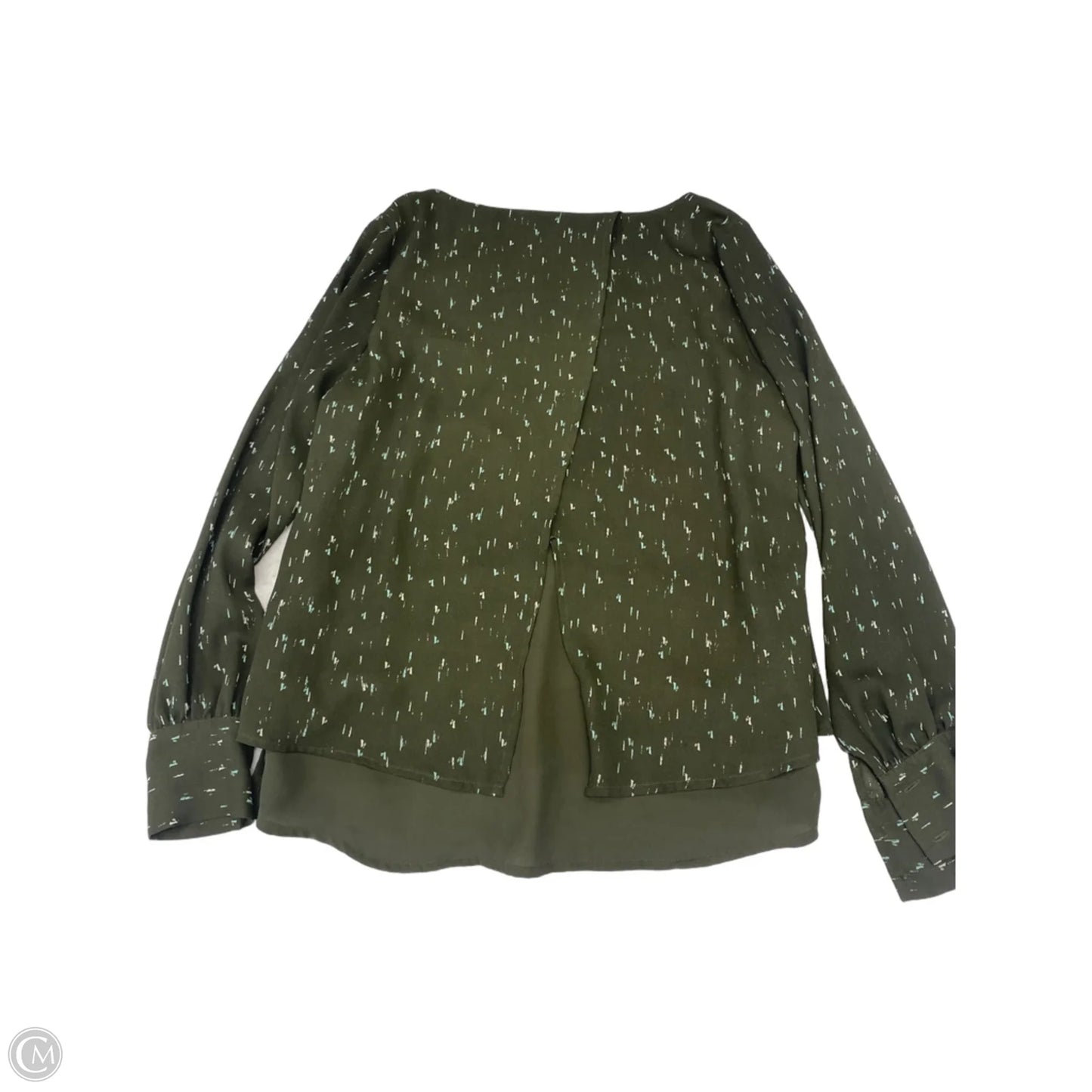 Blouse Long Sleeve By Apt 9 In Green, Size: Xs
