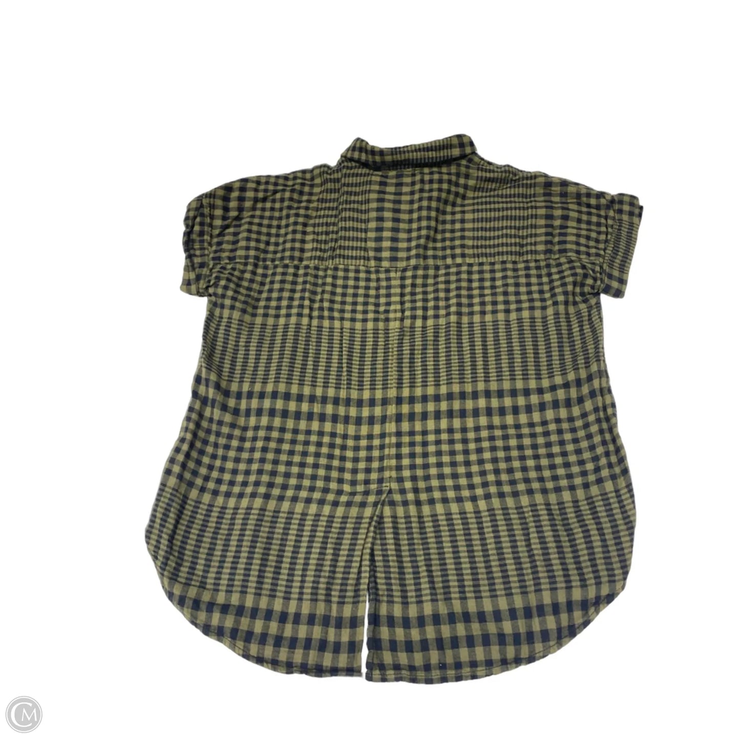 Top Short Sleeve By Beachlunchlounge In Checkered Pattern, Size: M