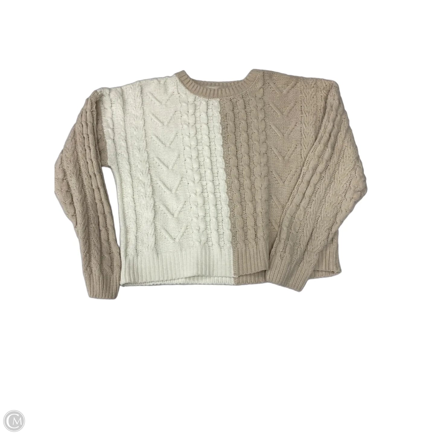Sweater By Moon And Madison In Cream & White, Size: L