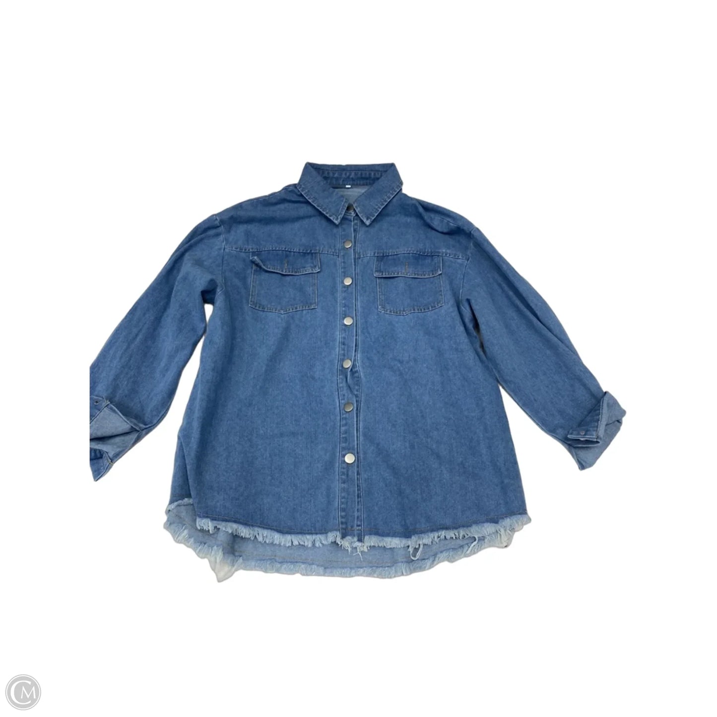 Jacket Denim By Clothes Mentor In Blue Denim, Size: Xl