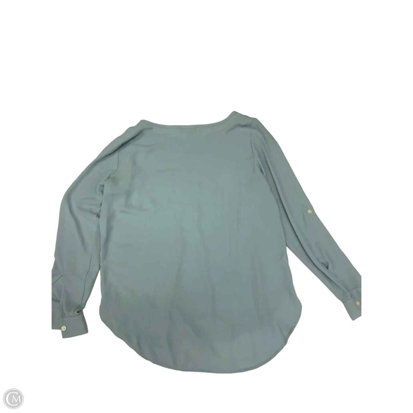 Blouse Long Sleeve By Loft In Aqua, Size: M