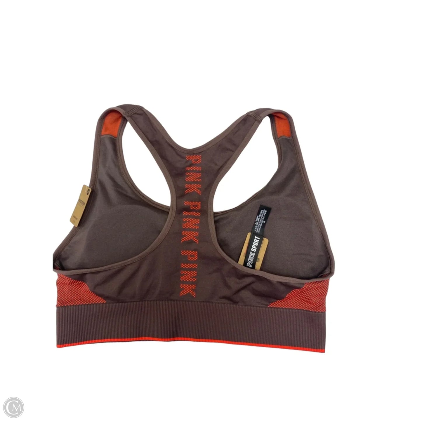 Athletic Bra By Pink In Brown & Orange, Size: L