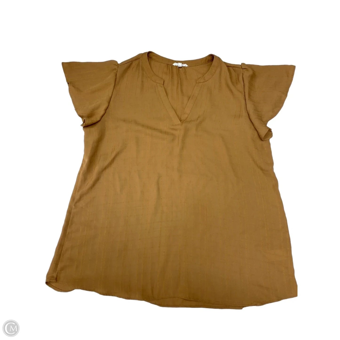 Blouse Short Sleeve By Maurices In Brown, Size: L