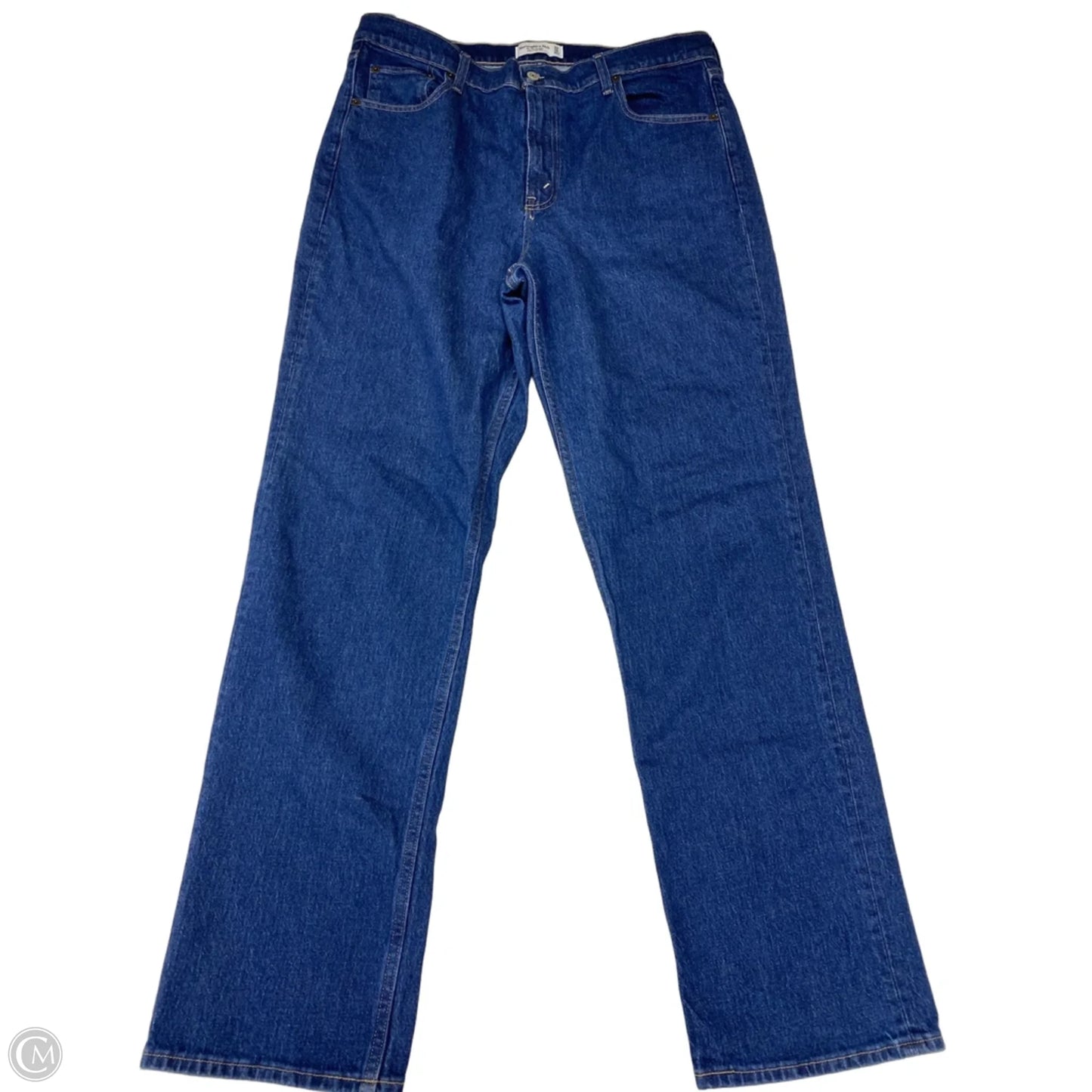 Jeans Straight By Abercrombie And Fitch In Blue Denim, Size: 16l