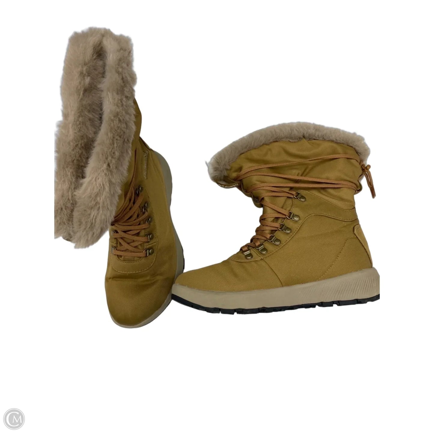 Boots Snow By Columbia In Beige, Size: 6