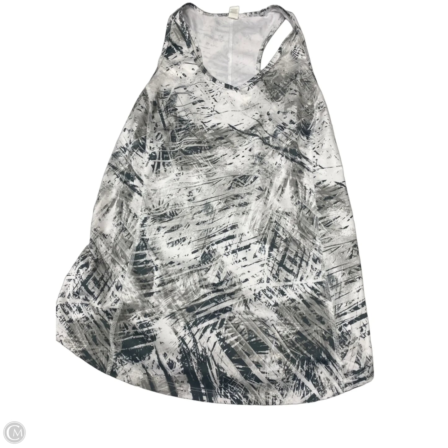 Athletic Tank Top By Fila In Green & White, Size: L