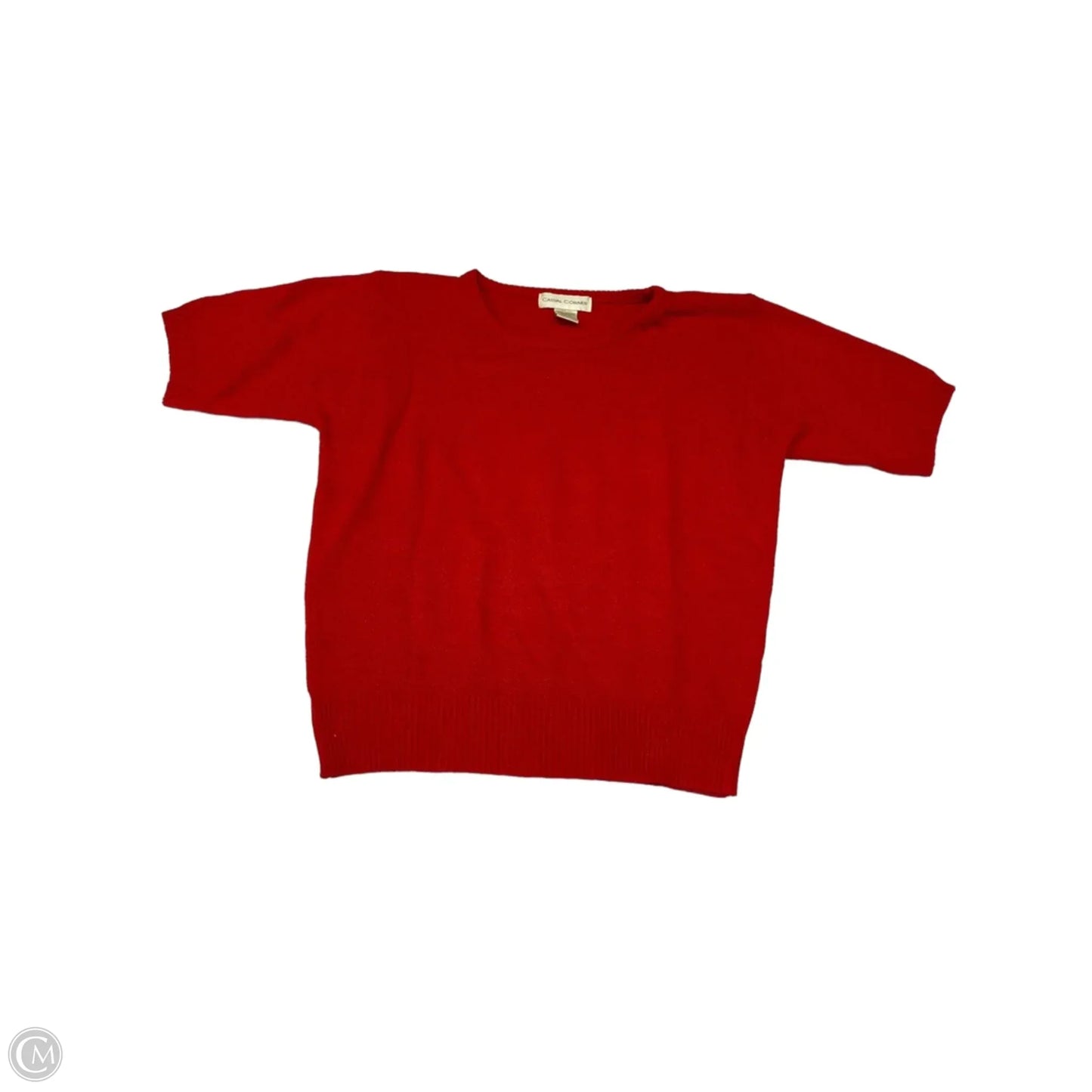 Top Short Sleeve Basic By Casual Corner In Red, Size: M