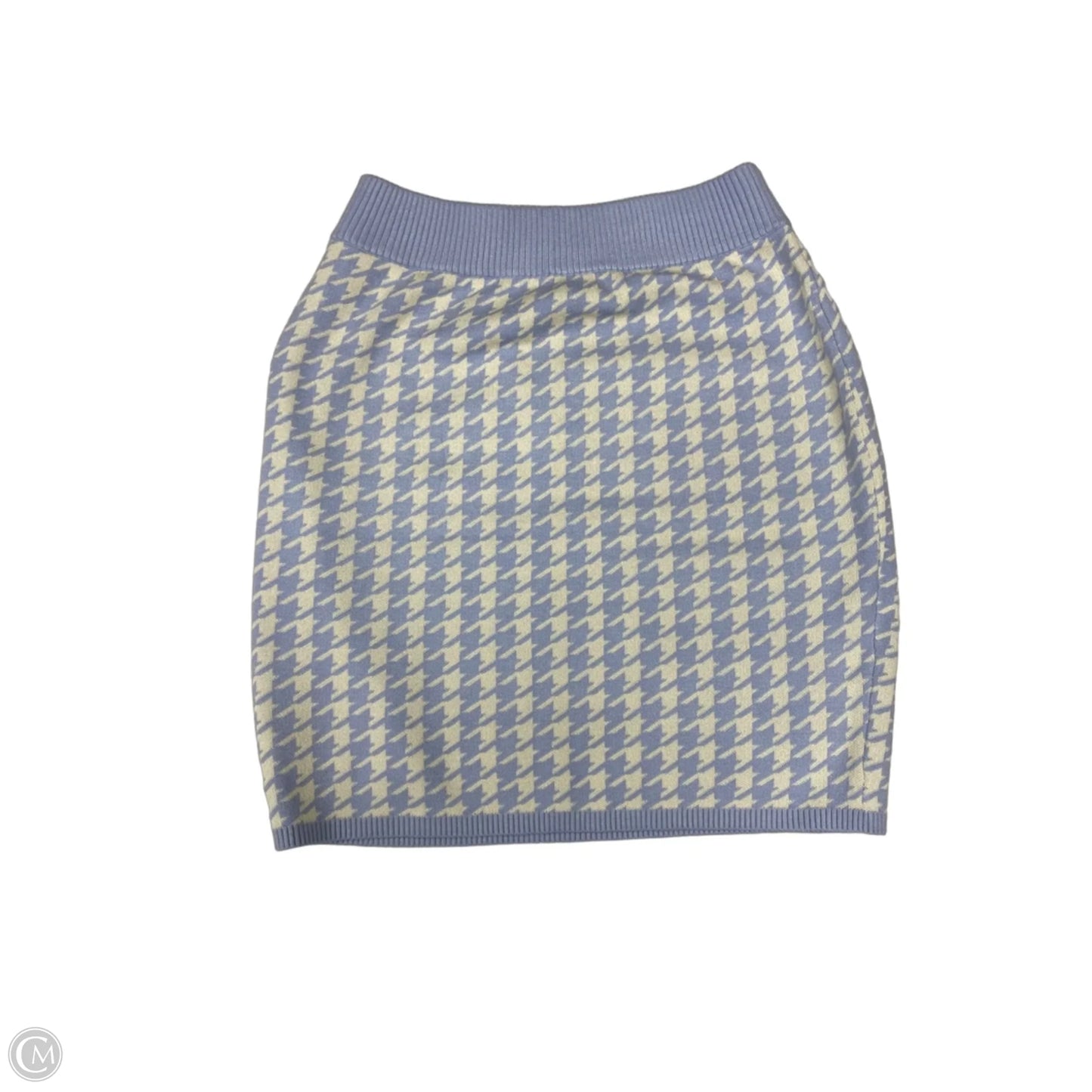 Skirt Mini & Short By Express In Blue & White, Size: 14