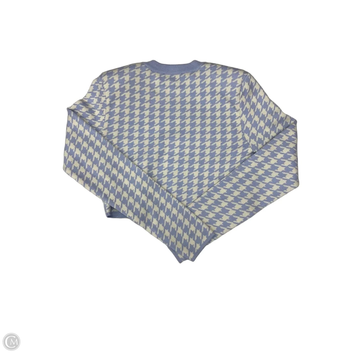 Top Long Sleeve By Express In Blue & White, Size: M
