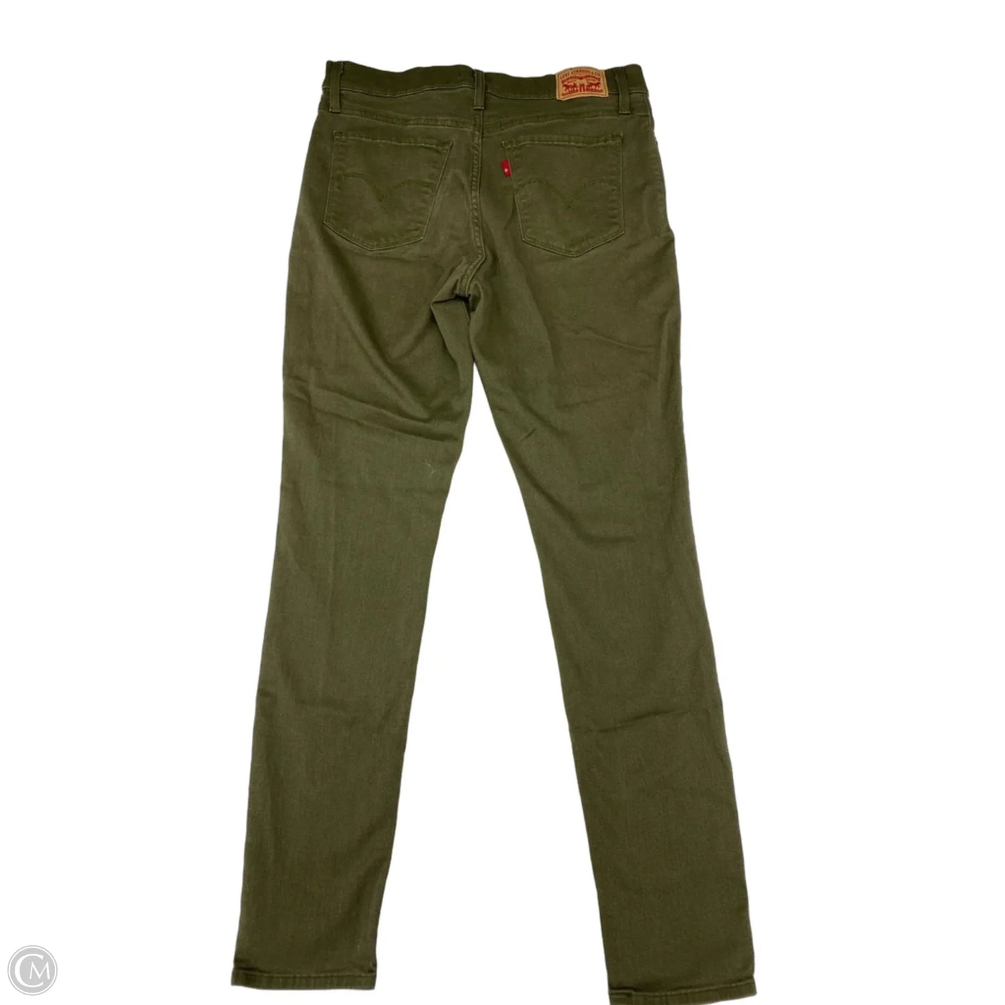 Jeans Skinny By Levis In Green Denim, Size: 14