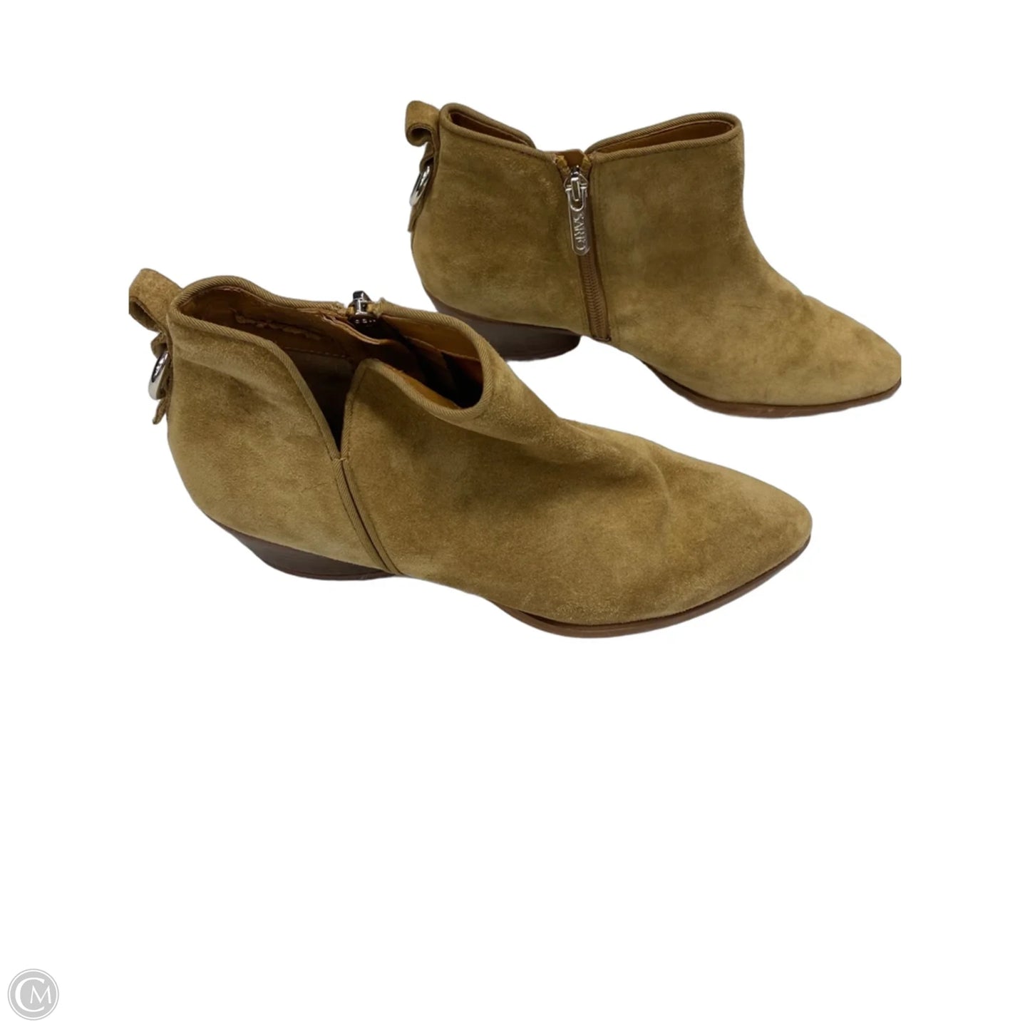 Boots Ankle Heels By Franco Sarto In Brown, Size: 9.5