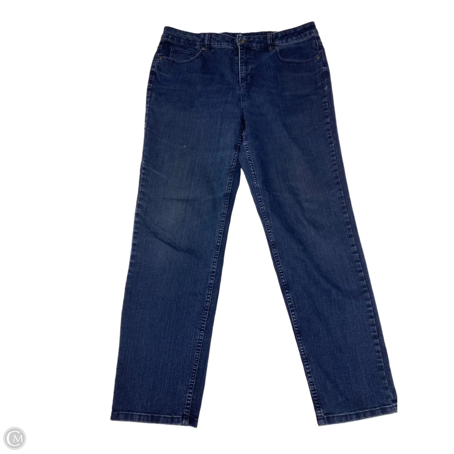 Jeans Straight By Liz Claiborne In Blue Denim, Size: 14