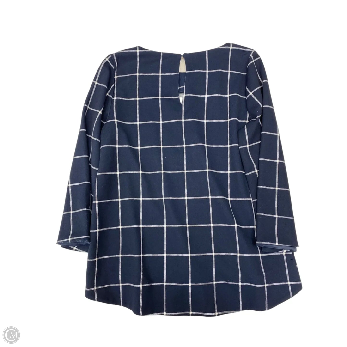 Blouse 3/4 Sleeve By Melloday In Blue & White, Size: S
