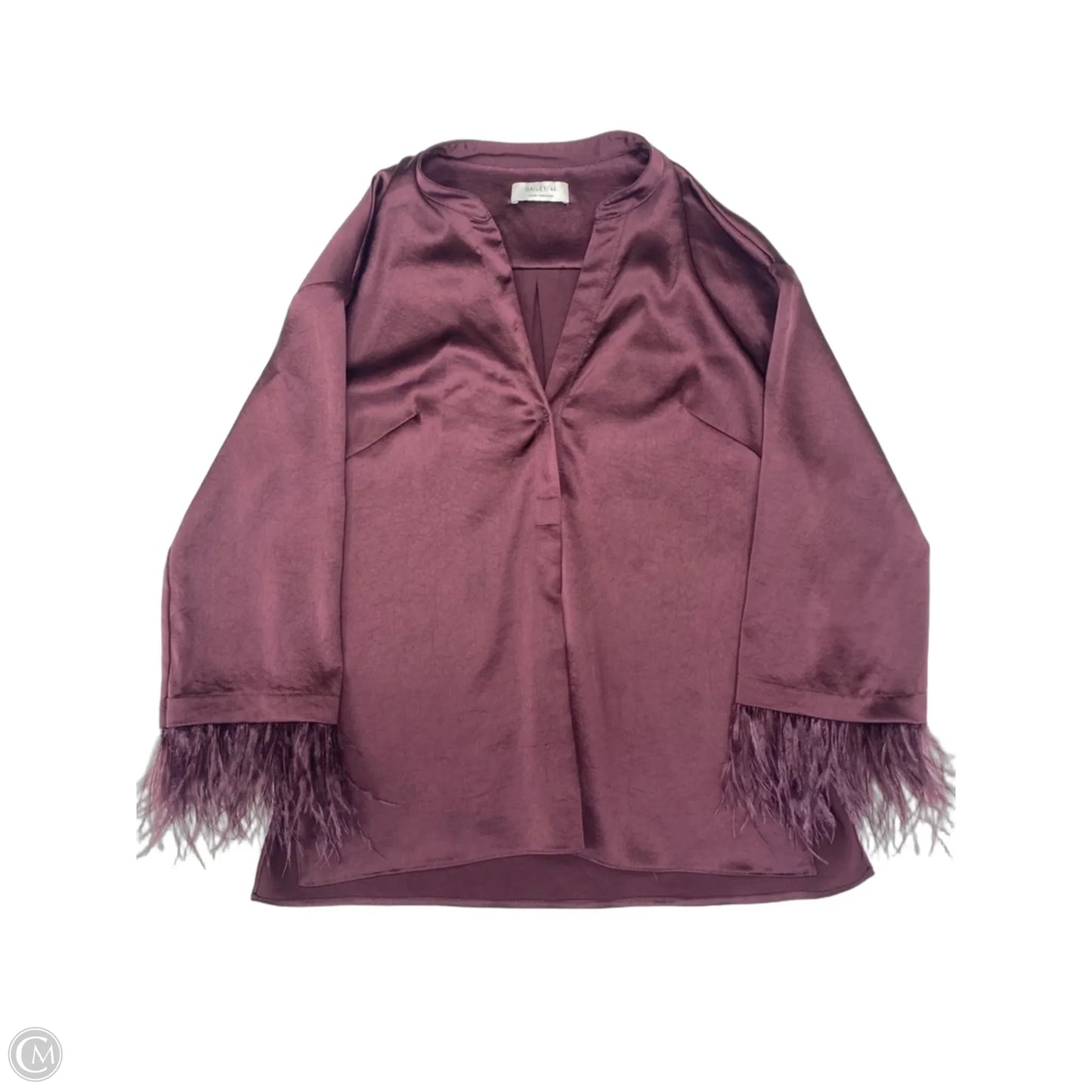 Blouse Long Sleeve By Bailey 44 In Maroon, Size: Xs