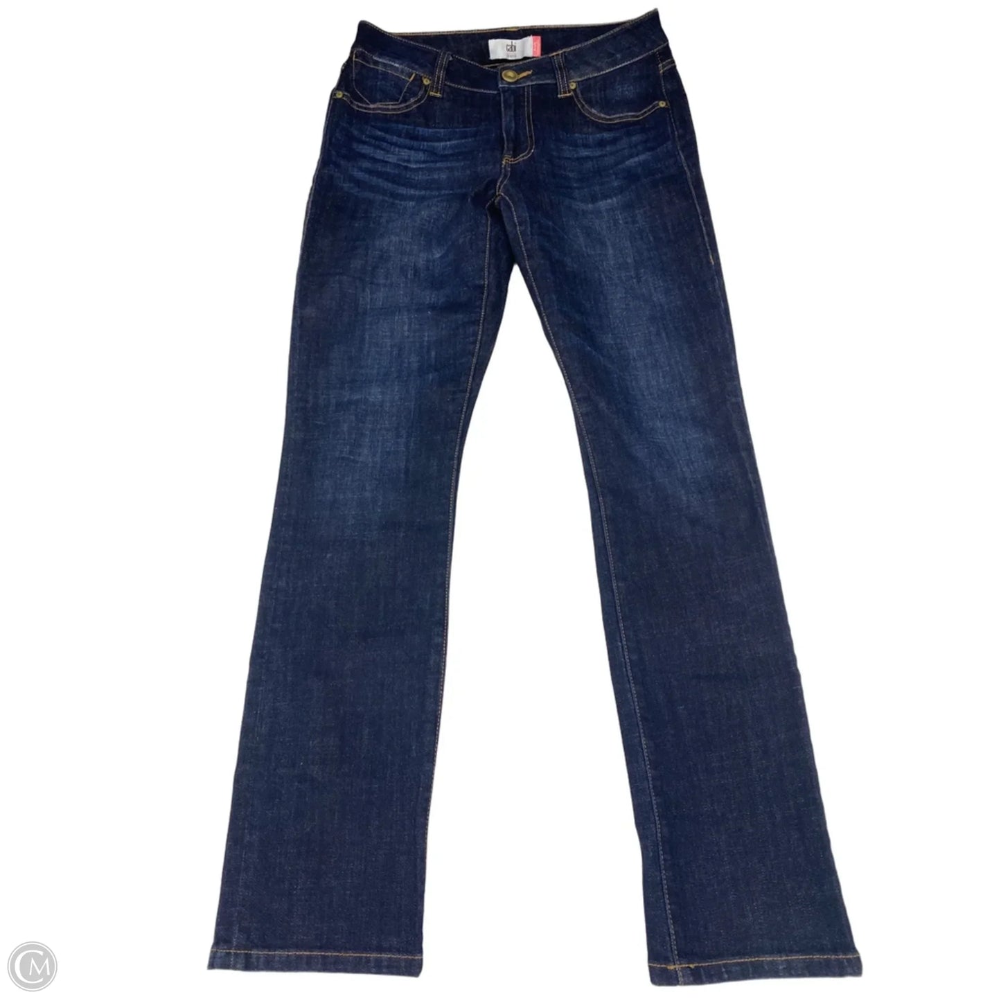 Jeans Straight By Cabi In Blue Denim, Size: 4