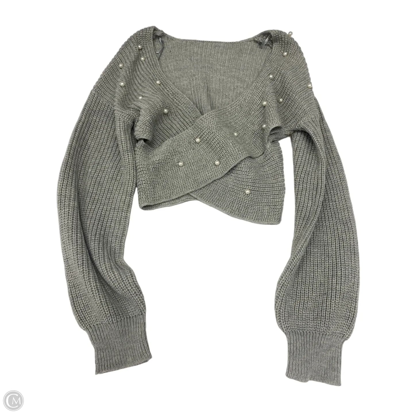 Sweater By Clothes Mentor In Grey, Size: L
