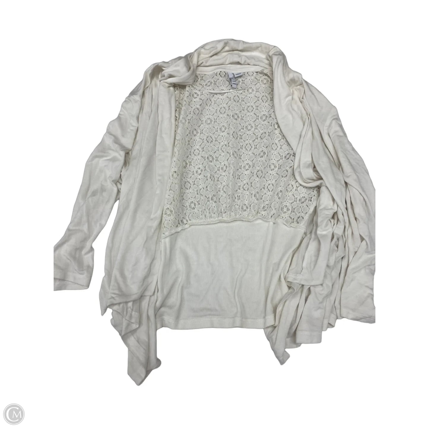 Cardigan By Elle In White, Size: Xl