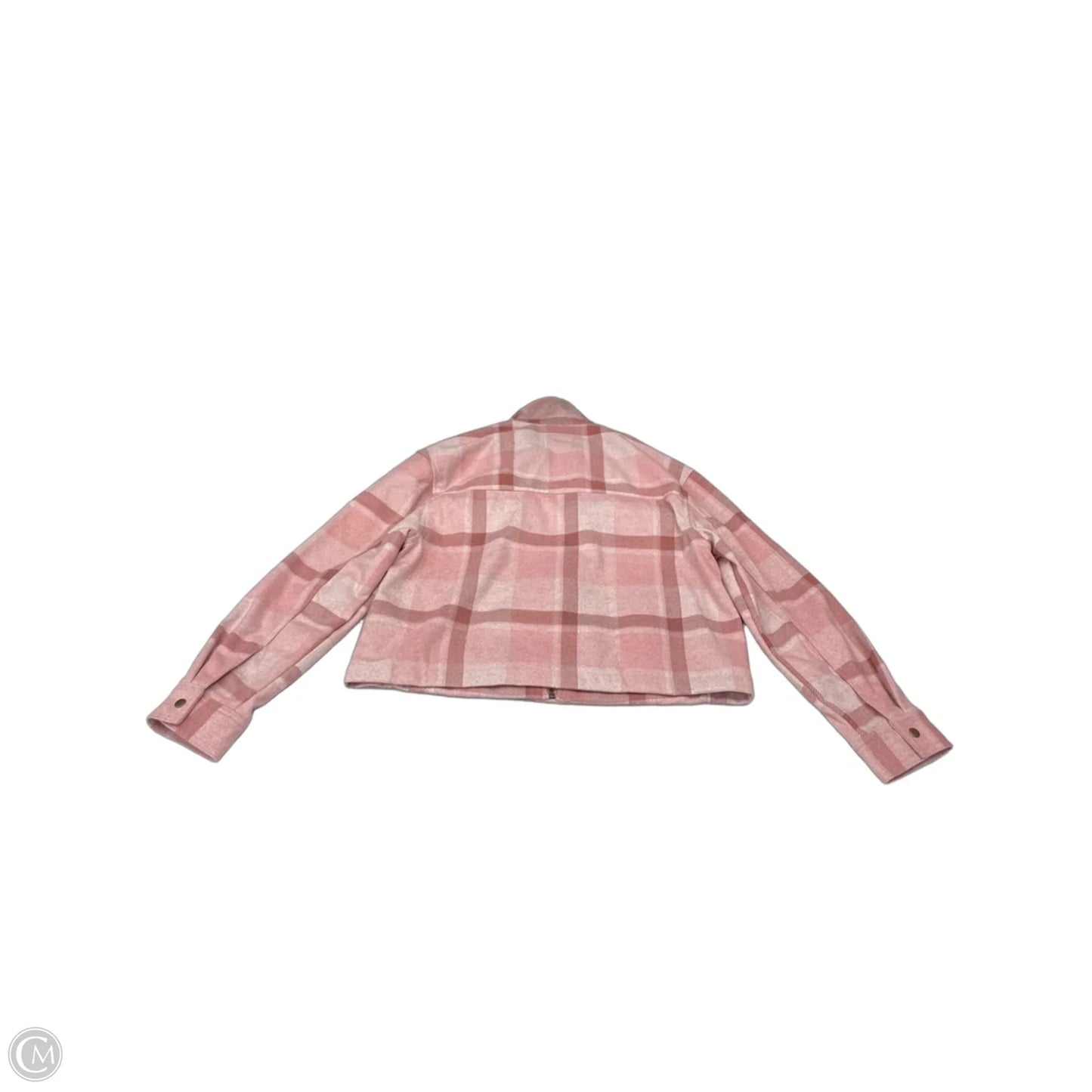 Jacket Shirt By Old Navy In Plaid Pattern, Size: M