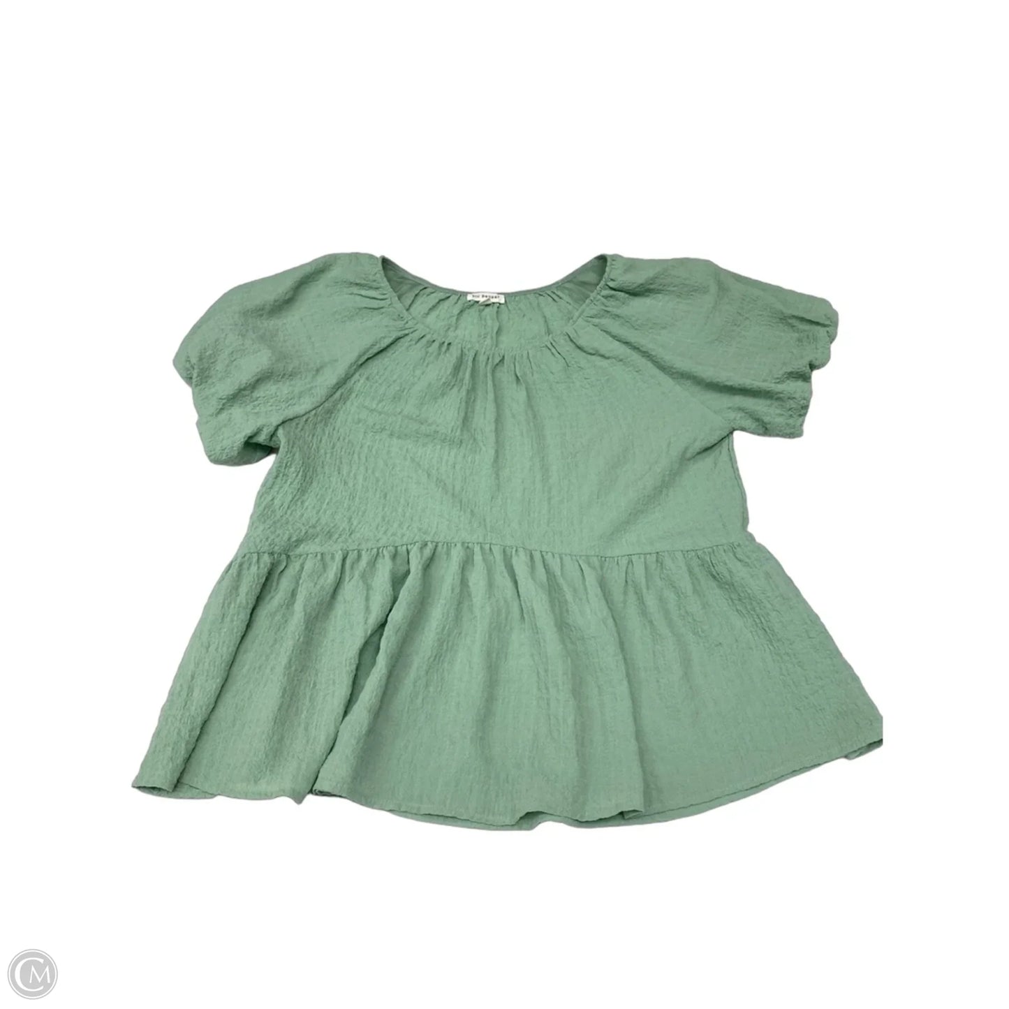 Blouse Short Sleeve By Blu Pepper In Green, Size: M