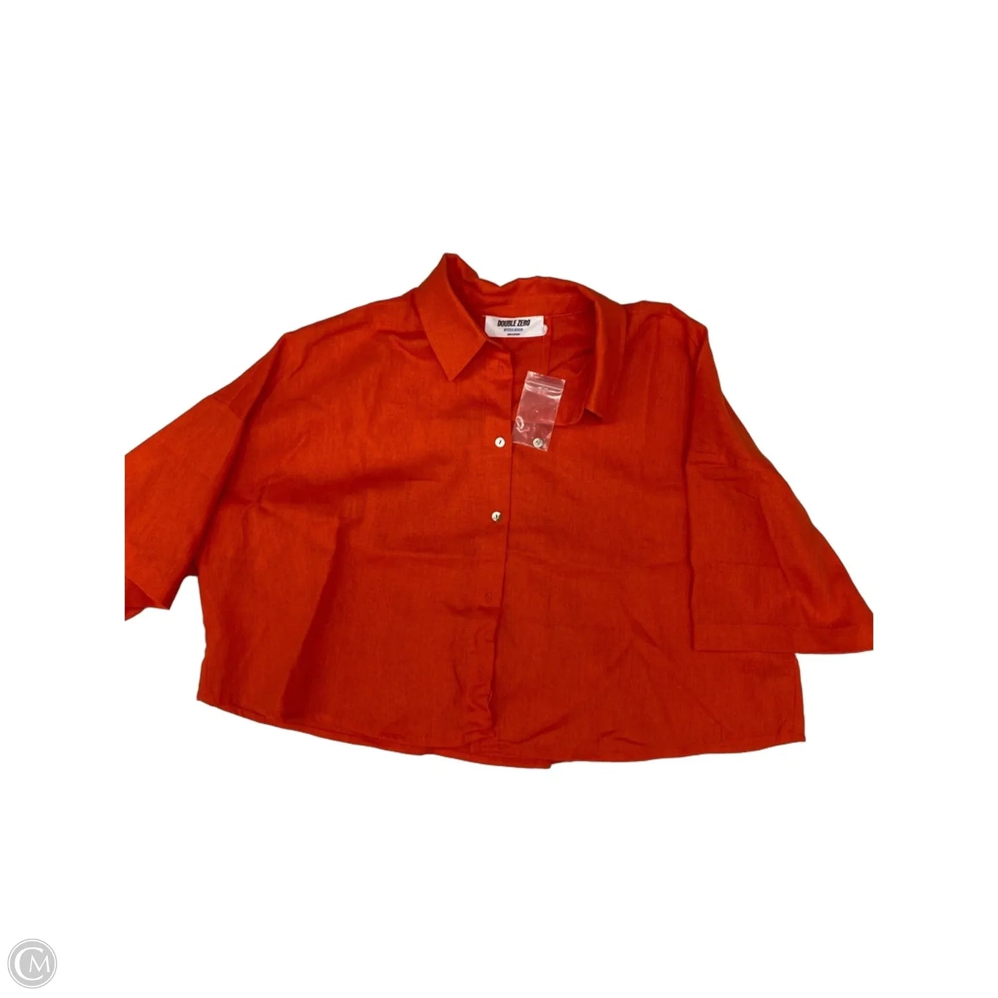 Top Short Sleeve By Double Zero In Orange, Size: M
