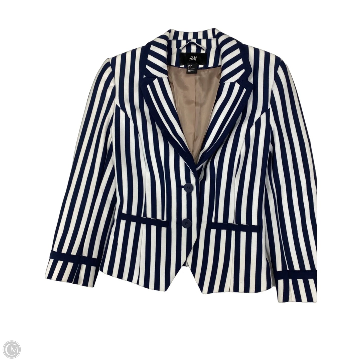Blazer By H&m In Striped Pattern, Size: S