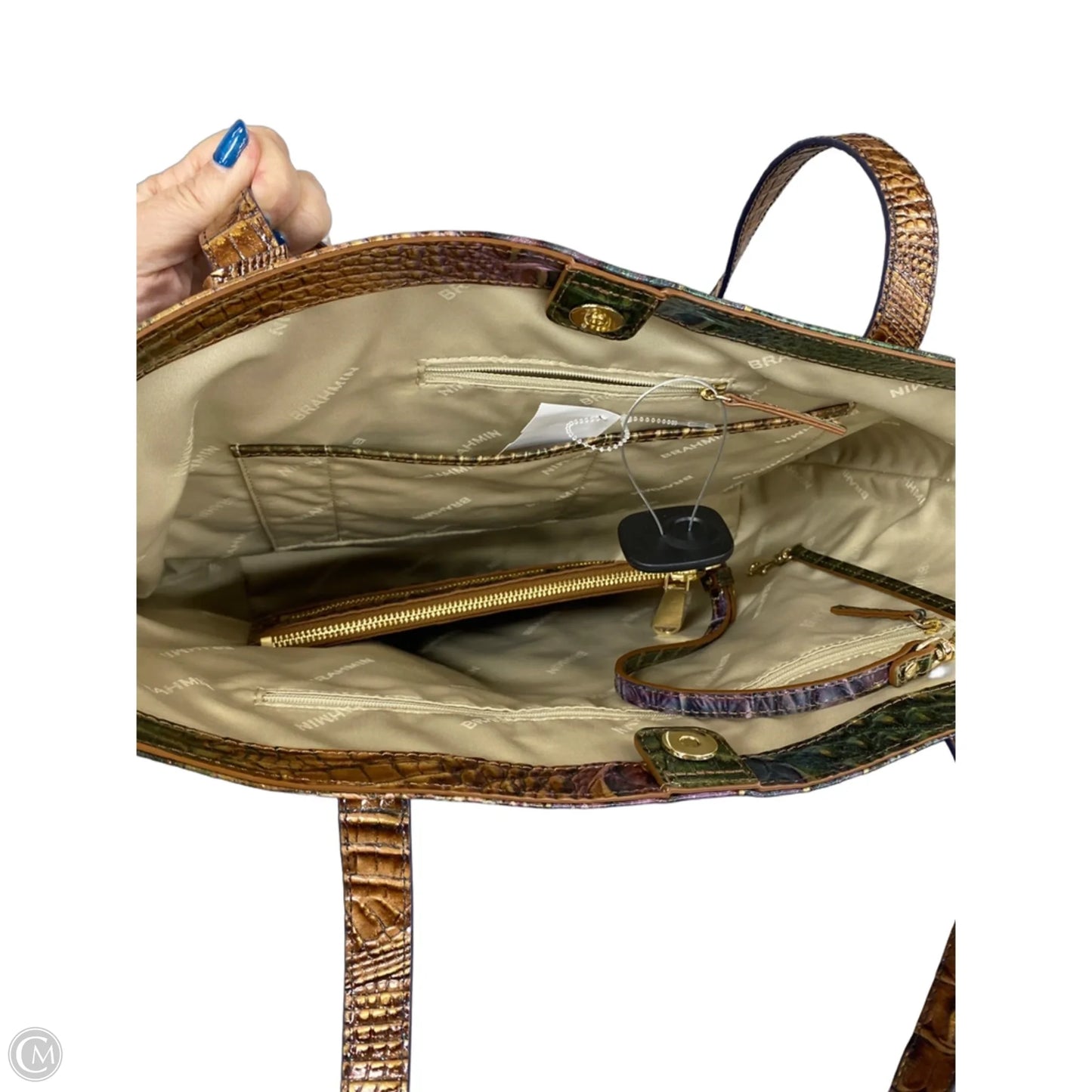 Tote Designer By Brahmin, Size: Large