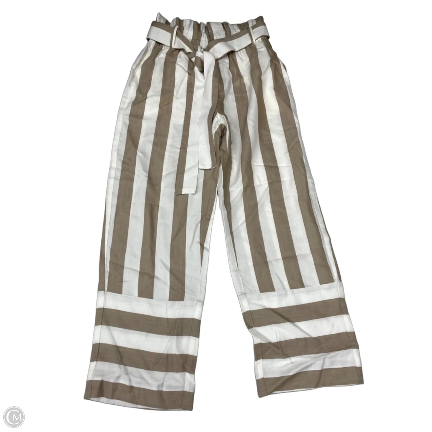 Pants Wide Leg By Point Sur In Tan & White, Size: 4