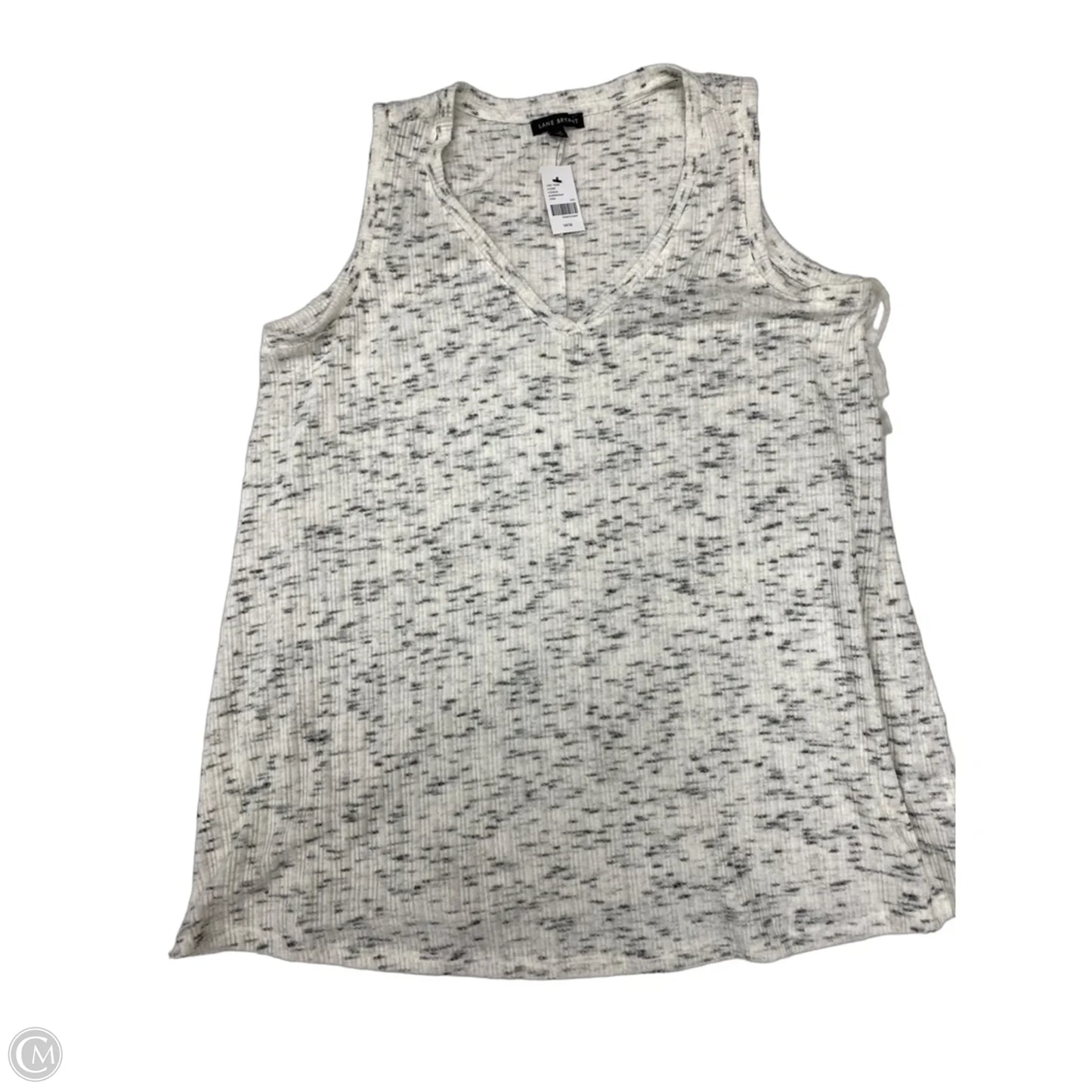 Tunic Sleeveless By Lane Bryant In Grey & White, Size: Xl