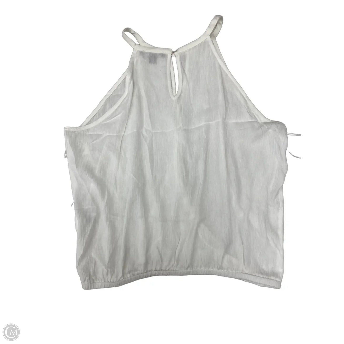 Blouse Sleeveless By Inc In White, Size: L