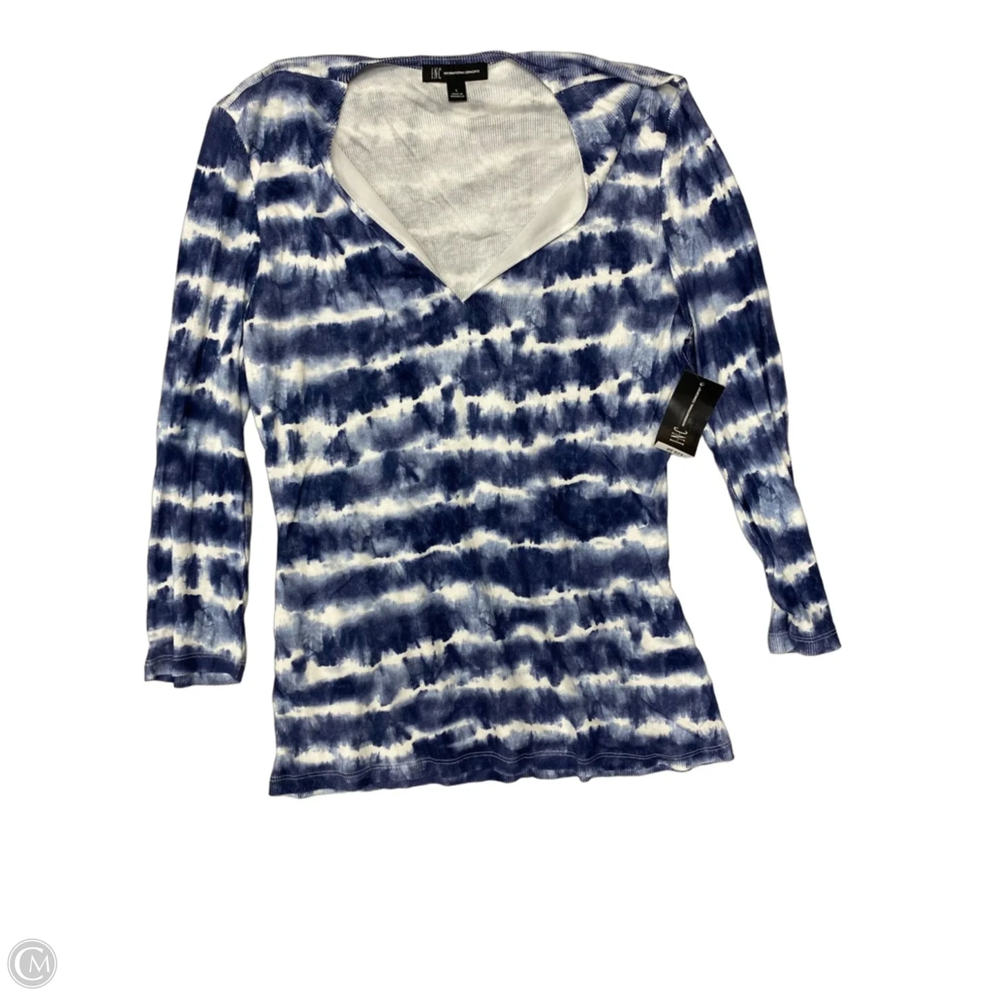 Top Long Sleeve By Inc In Tie Dye Print, Size: L