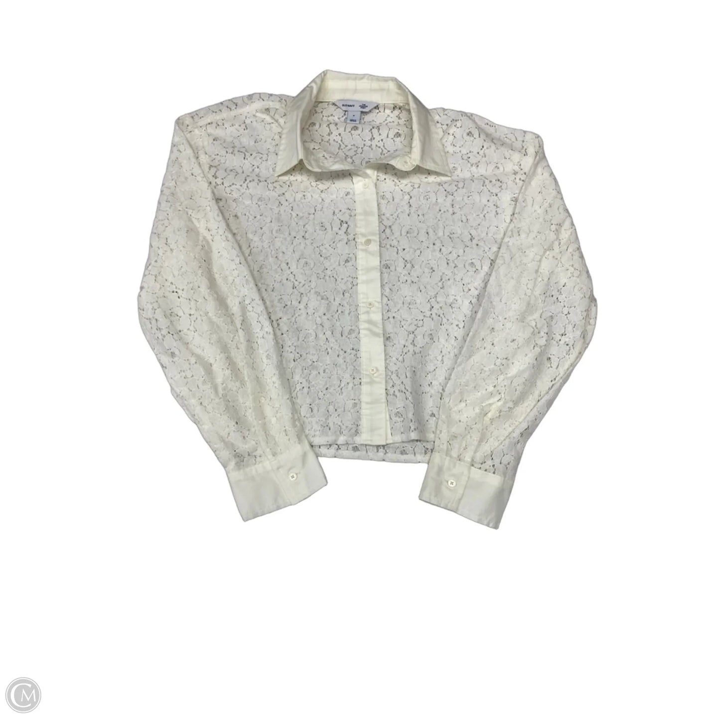 Top Long Sleeve Basic By Old Navy In Cream, Size: M