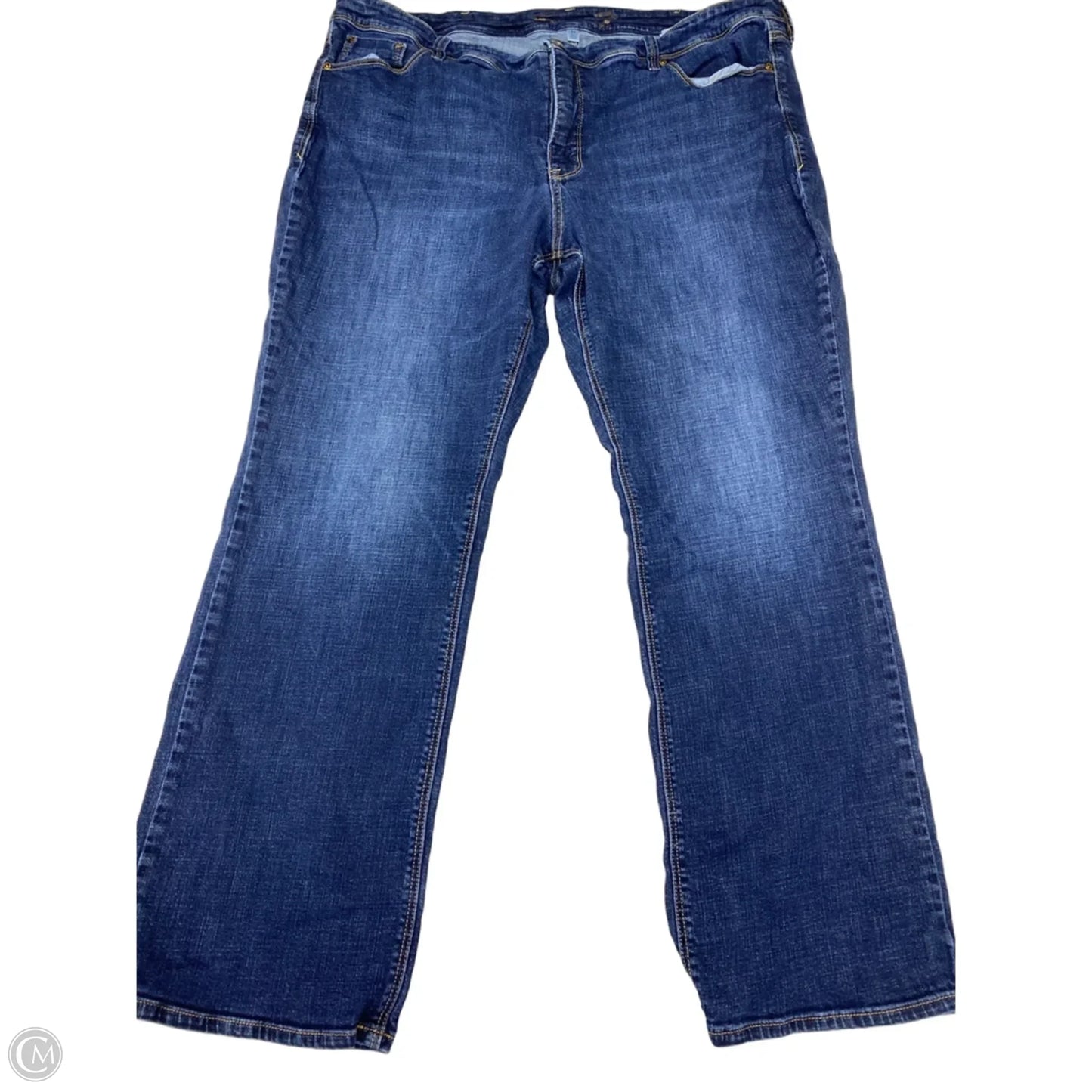 Jeans Straight By Seven 7 In Blue Denim, Size: 24