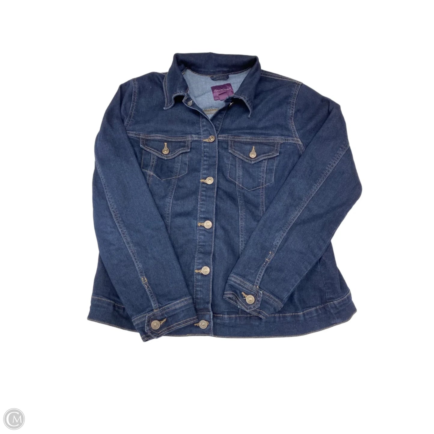 Jacket Denim By Gloria Vanderbilt In Blue Denim, Size: L