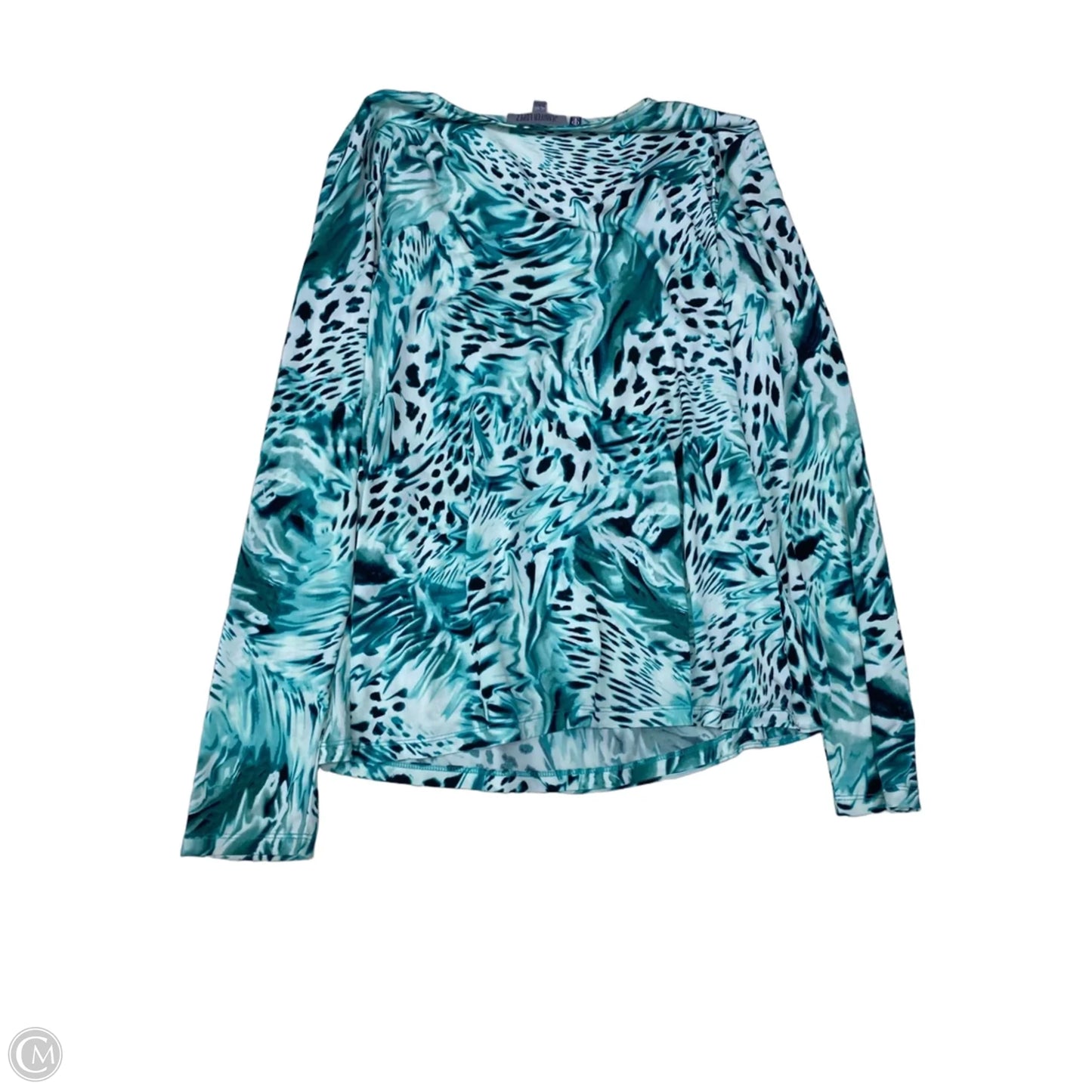 Blouse Long Sleeve By Jennifer Lopez In Green, Size: L