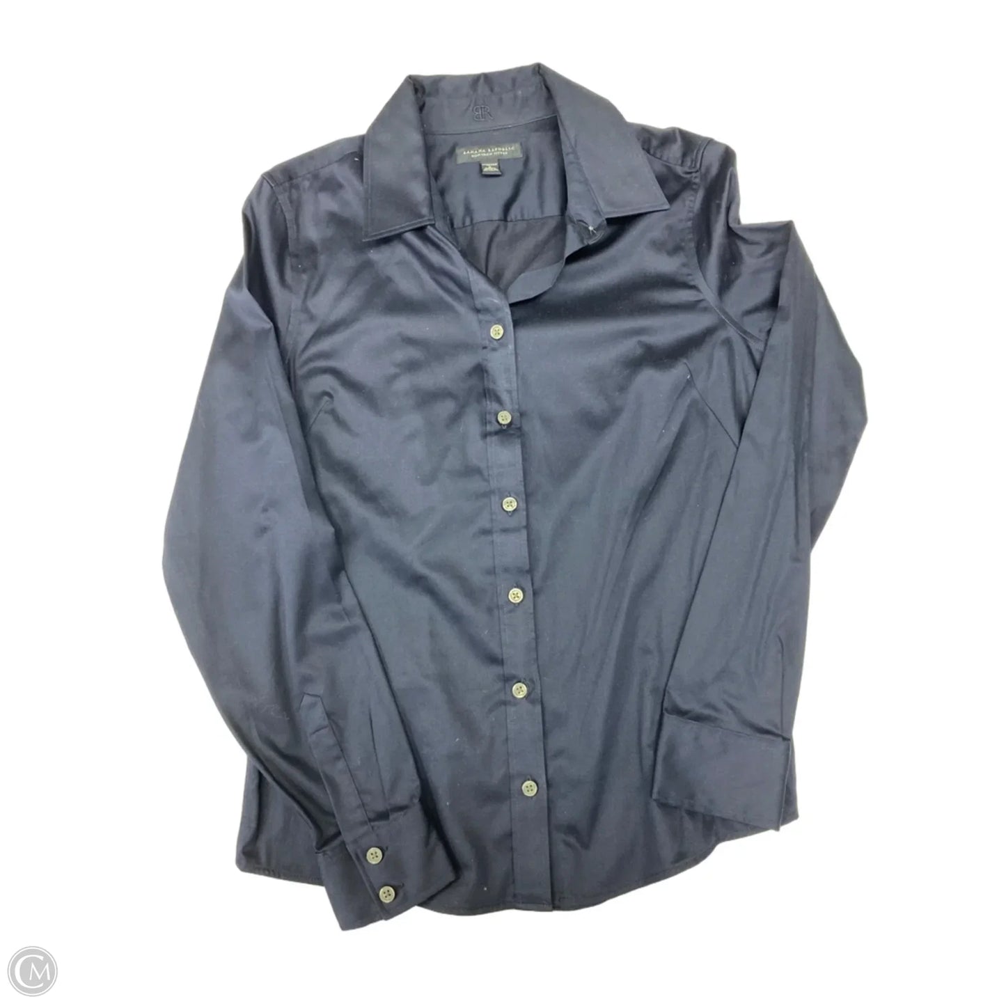 Top Long Sleeve By Banana Republic In Navy, Size: M