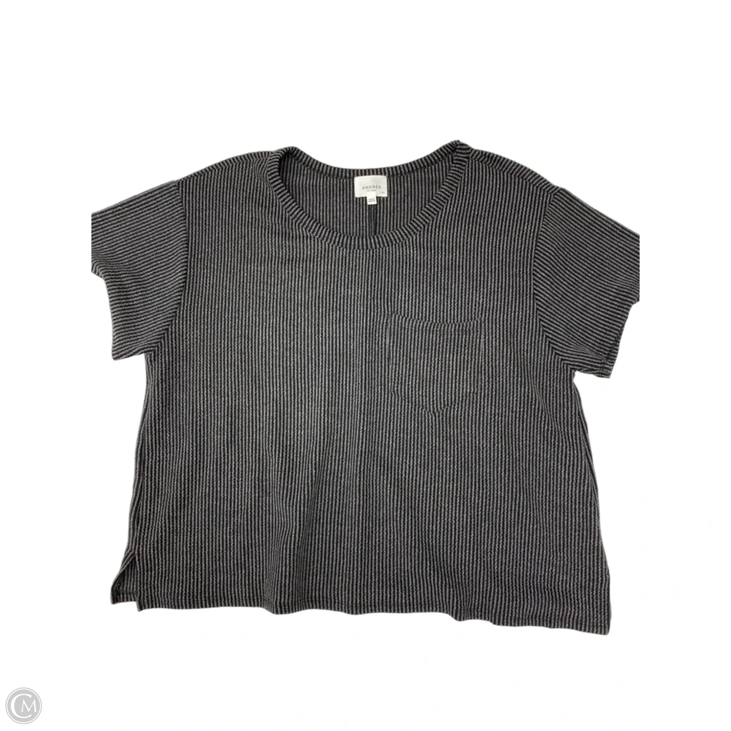 Top Short Sleeve Basic By Clothes Mentor In Grey, Size: 2x