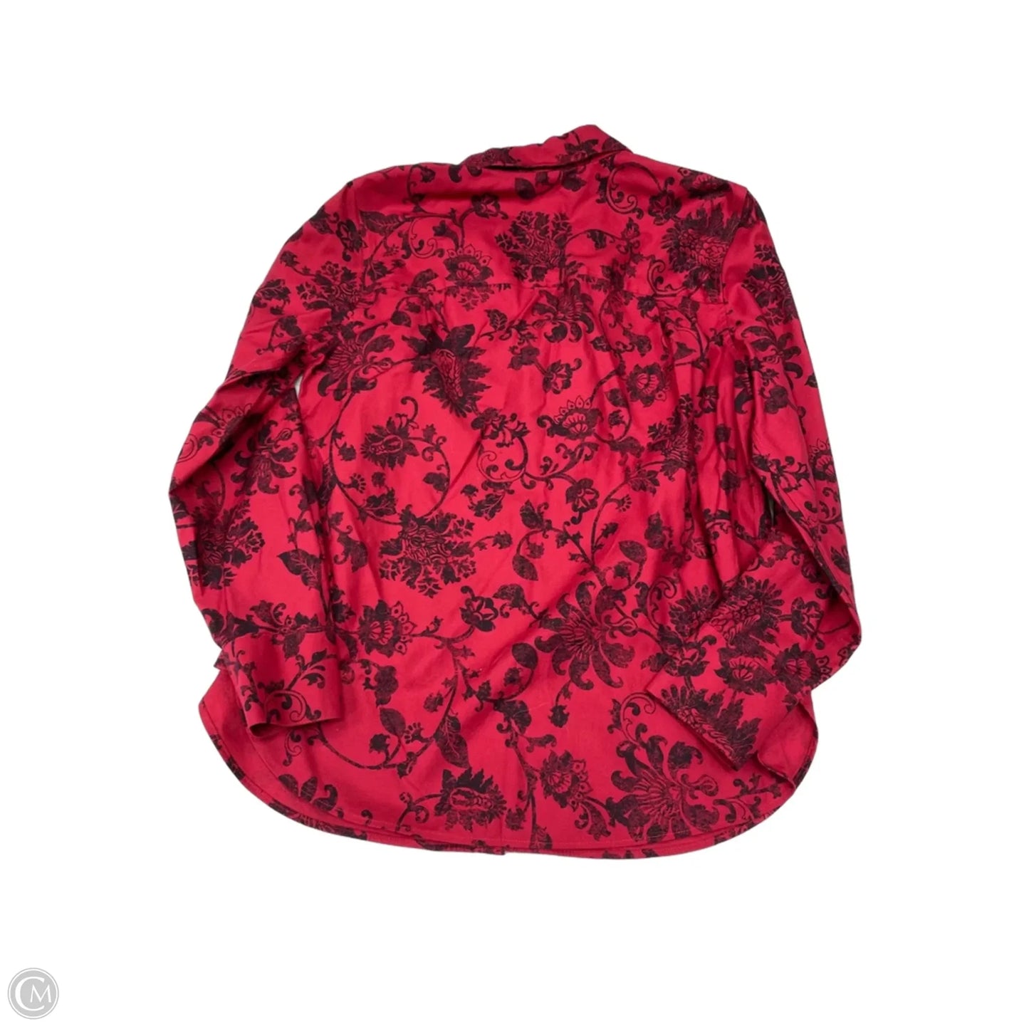 Top Long Sleeve By Chicos In Red, Size: S