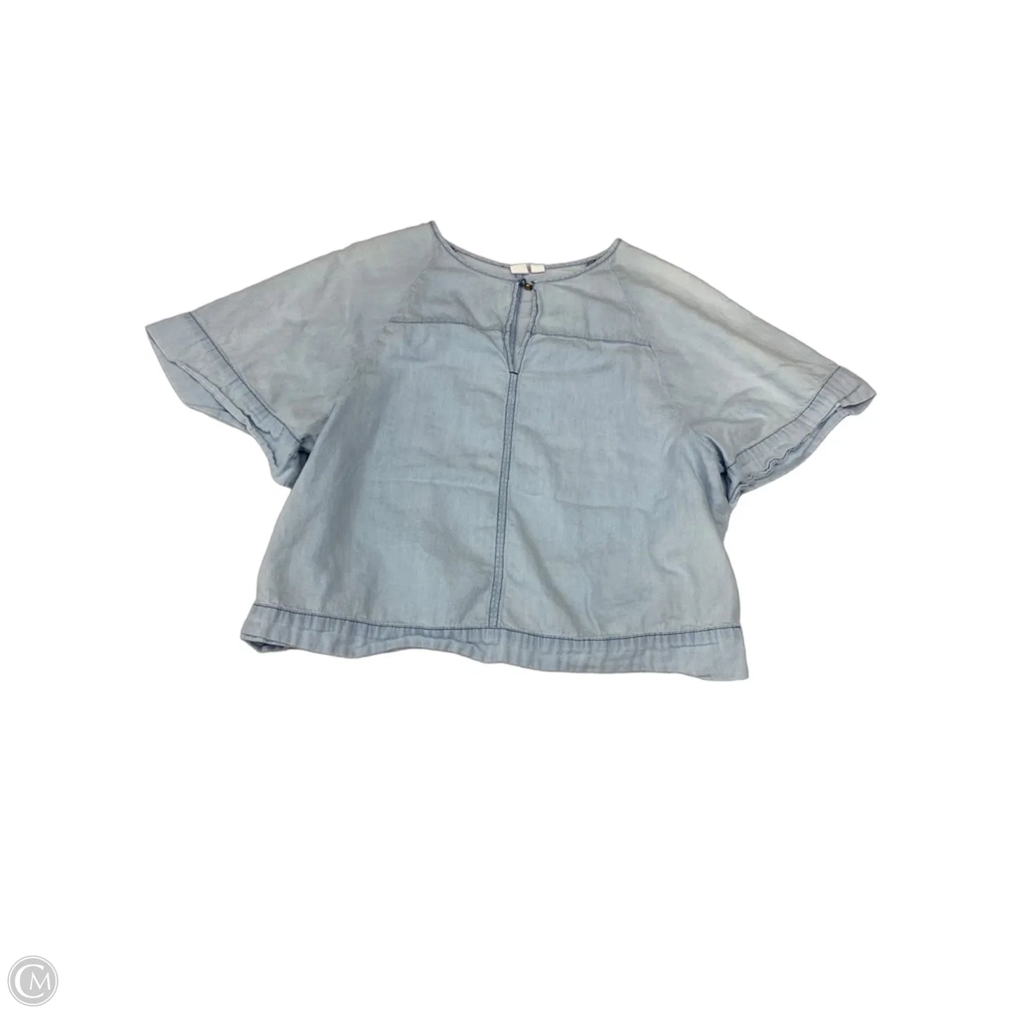 Top Short Sleeve Basic By Melrose And Market In Blue Denim, Size: S