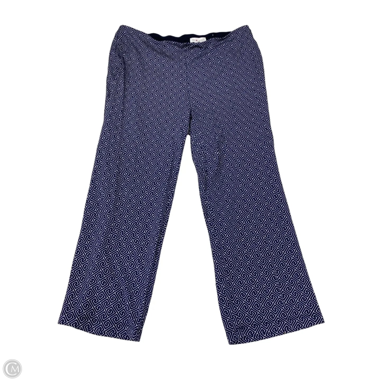 Pants Cropped By Investments In Black & Blue, Size: 14