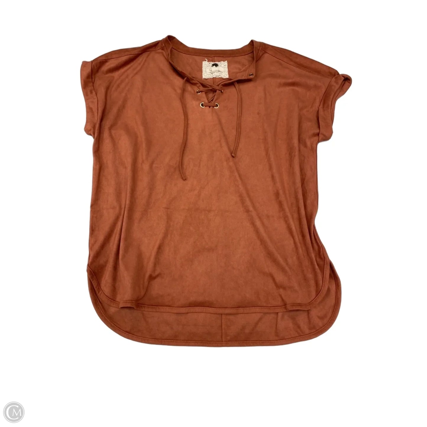 Blouse Short Sleeve By Cupio In Orange, Size: Xl